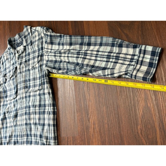 Ralph Lauren Sport Shirt Womens Size 8 Slim Fit Blue White Plaids Long Sleeve - Picture 13 of 15